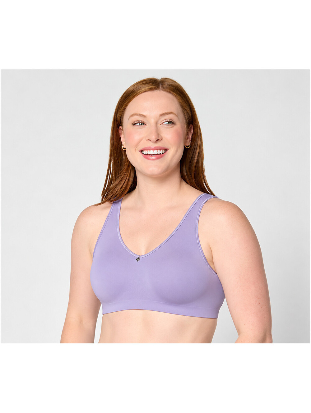 Breezies Smooth Curves Full-Coverage Wirefree Comfort Bralette Bra Wisteria, 3X